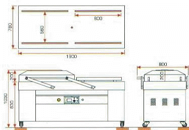 Aline DC-800 Vacuum chamber scematic drawing