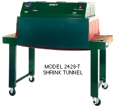 Model 2428-T Shrink Tunnel for shrinking of all films